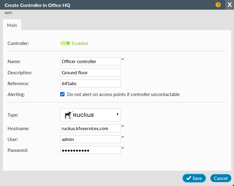 Create Controller dialog